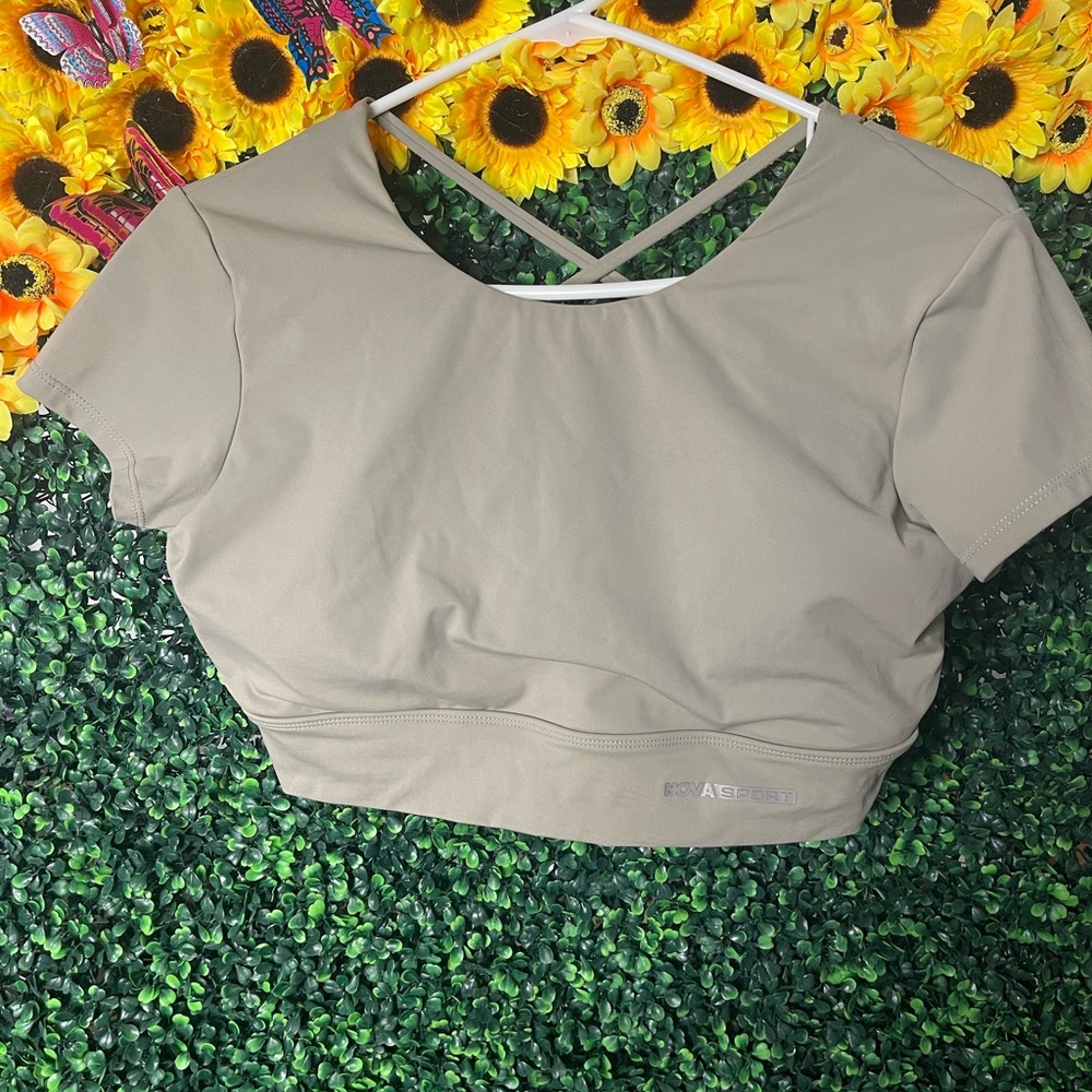 Grey Novasport Crop Top